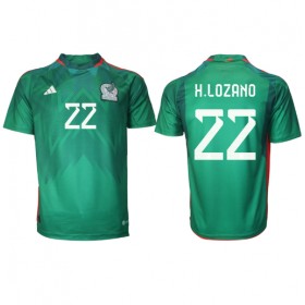 Mexiko Hirving Lozano #22 Hemmakläder VM 2022 Kortärmad